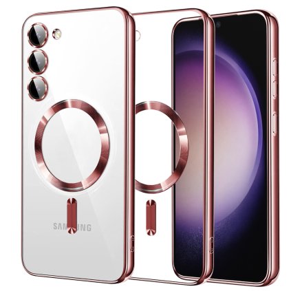 Techsuit Luxusný Krištáľový MagSafe Samsung Galaxy S23 Ružový