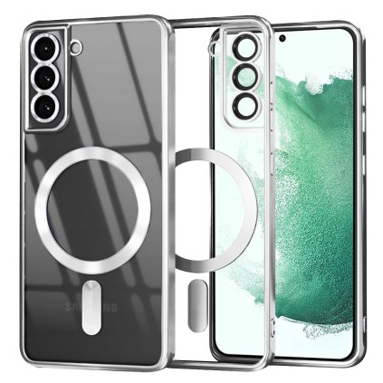 Techsuit Krystal MagSafe Samsung Galaxy S22 Plus 5G Strieborný