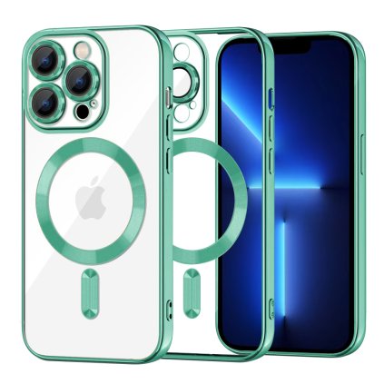 Techsuit Krištáľový MagSafe iPhone 13 Pro Max Svetlozelený