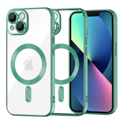Techsuit Luxusný Krištáľ MagSafe iPhone 13 Svetlozelená