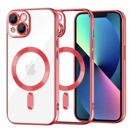 Techsuit Luxusný Kryštál MagSafe iPhone 13 Červený