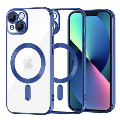 Techsuit Luxusný Krištáľový MagSafe iPhone 13 Tmavomodrý