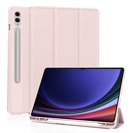 Techsuit Flex Trojsklad s držiakom ceruzky Tab S9 Ultra S10 Ultra Ružový