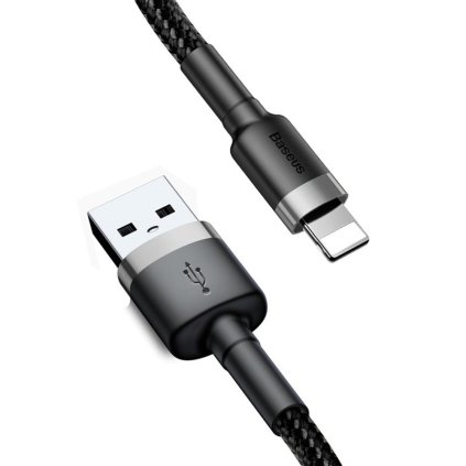 Baseus Kábel Cafule USB Lightning 2A 3m Čierno-sivá
