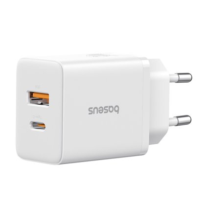 Baseus Nástenná nabíjačka USB Type-C Fast Charge 20W Biela