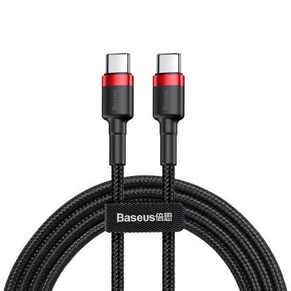 Baseus Kábel Cafule USB-C USB-C 60W 2m Červenočierny