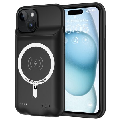 Techsuit Power Pro MagSafe Batériové puzdro iPhone 15 Plus 8500mAh Čierne