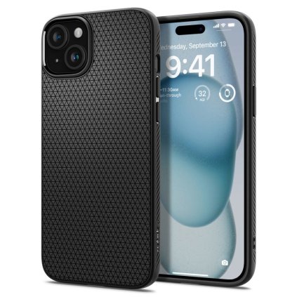 Spigen Liquid Air iPhone 15 Matná čierna
