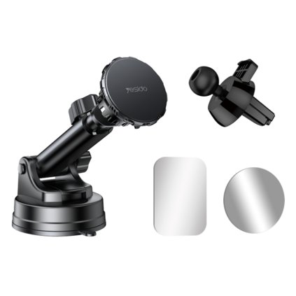 Yesido Držiak do auta C160 palubná doska ventilácia 360° čierny