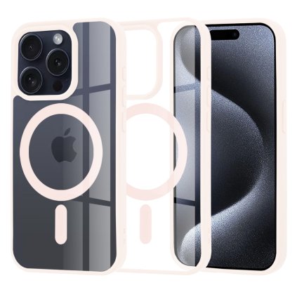 Techsuit MagSafe Pro iPhone 15 Pro Nude ružová