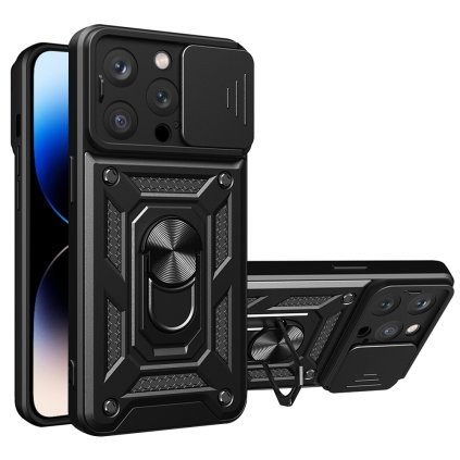 Techsuit CamShield séria iPhone 14 Pro čierna