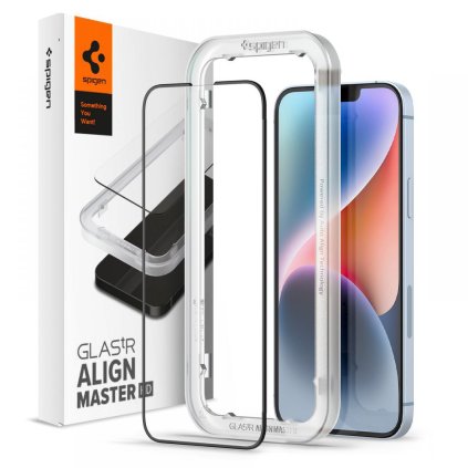 Spigen Glas.tR Align Master iPhone 13 13 Pro 14 16e Čierna