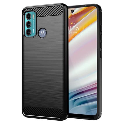 Techsuit Karbon Silikón Motorola Moto G60 Čierny