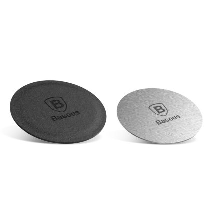 Baseus 2pack Kovová doštička ACDR-A0S PU koža železo Black Silver