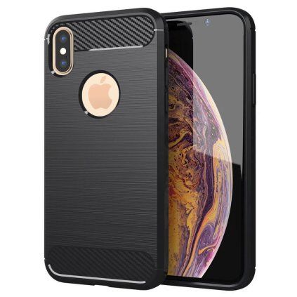 Techsuit Karbon Silikón iPhone XS Max Čierny