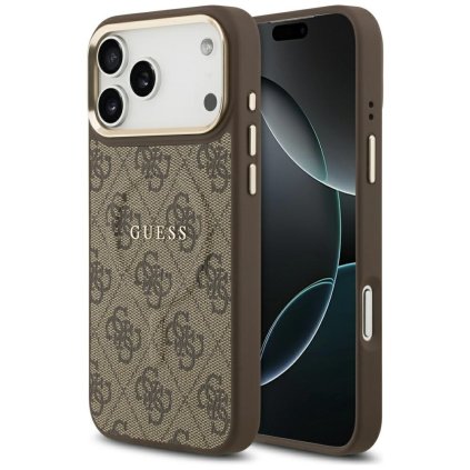 Guess Hardcase 4G Classic MagSafe iPhone 17 Pro Hnedý
