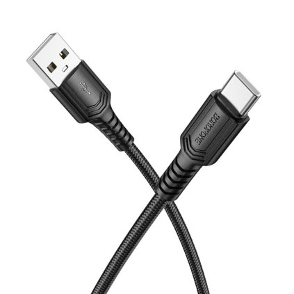 Dátový kábel Borofone BX116 USB na Type-C, rýchle nabíjanie, 1m, čierny