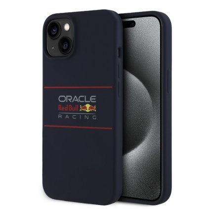 Red Bull Racing silikónové puzdro logo MagSafe iPhone 15 námornícka modrá