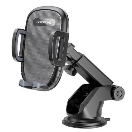 Borofone Windy BH53 držiak s prísavkou pre 4.5-6.7 telefóny čierno-sivý