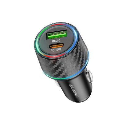 Borofone nabíjačka do auta Brilliant BZ21 USB Type-C PD30W QC3.0 48W čierna
