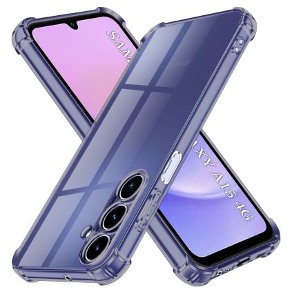 Techsuit nárazuvzdorný priehľadný silikón Samsung Galaxy A15 4G / A15 5G dymovo čierny