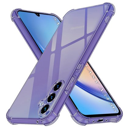 Techsuit nárazuvzdorný priehľadný silikón Samsung Galaxy A34 5G dymovo čierny