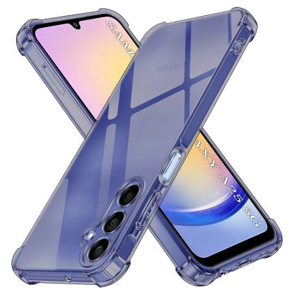 Techsuit Shockproof priehľadný silikón Samsung Galaxy A25 5G dymovo čierny