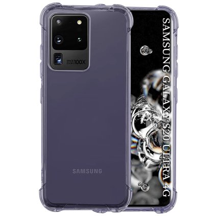 Techsuit Shockproof priehľadný silikón Samsung Galaxy S20 Ultra dymovo čierny