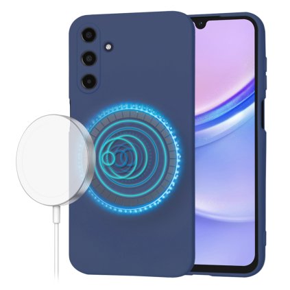 Techsuit SoftFlex MagSafe pre Samsung Galaxy A15 4G A15 5G v námorníckej modrej