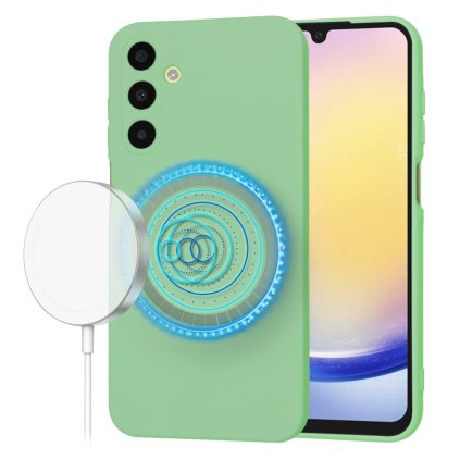 Techsuit SoftFlex MagSafe pre Samsung Galaxy A25 5G mätovo zelená
