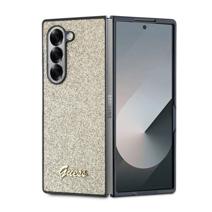 Guess Glitter Script puzdro Samsung Galaxy Z Fold6 zlaté