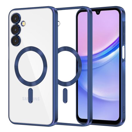 Techsuit Luxury Crystal MagSafe pre Samsung Galaxy A15 4G / A15 5G tmavomodrá