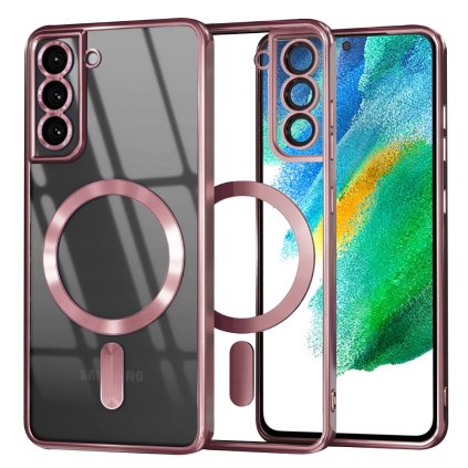 Techsuit Luxusný Krištáľový MagSafe Samsung Galaxy S21 FE 5G Ružový