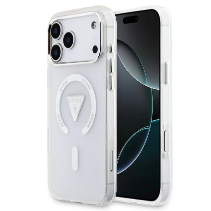 Guess IML Gradient Triangle Logo MagSafe iPhone 17 Pro Max číry