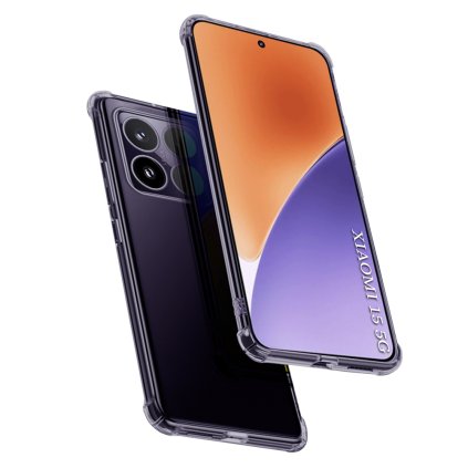 Techsuit Shockproof priehľadný silikón Xiaomi 15 dymovo čierny