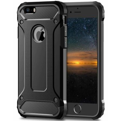 Techsuit Hybridné Brnenie iPhone 5 iPhone 5s iPhone SE Čierny