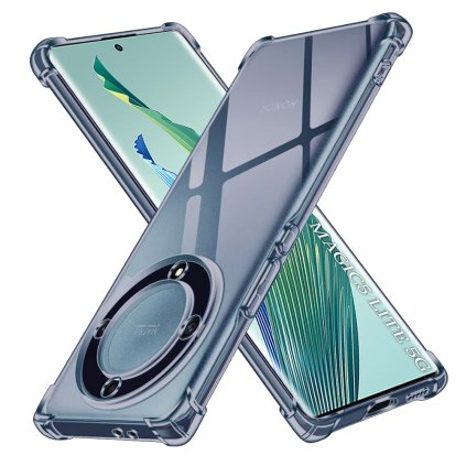 Techsuit Shockproof priehľadný silikón Honor Magic5 Lite dymovo čierny