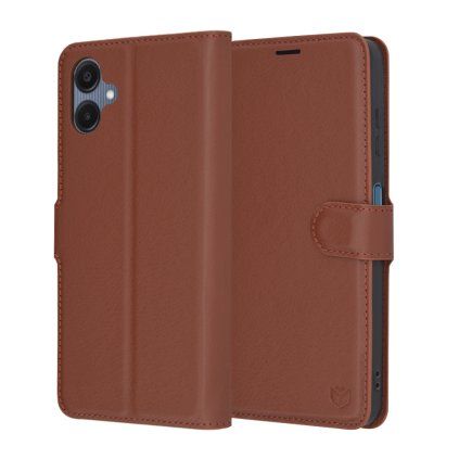 Puzdro Techsuit Leather Folio pre Samsung Galaxy A06 hnedé
