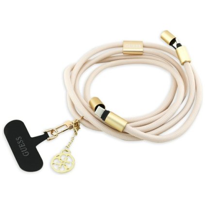 Guess Data Cable CBDY 4G Charm USB-C na USB-C Rýchle nabíjanie 1.5m béžová