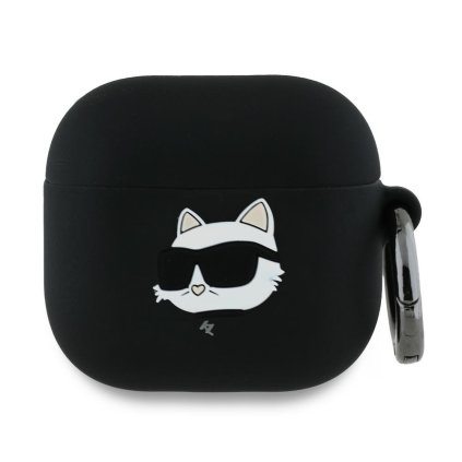 Karl Lagerfeld Silicone Choupette Head 3D KLA4RUNCHK Apple AirPods 4 čierna