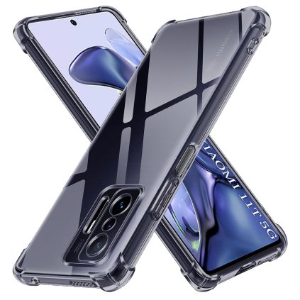 Techsuit Shockproof priehľadný silikón Xiaomi 11T / 11T Pro dymovo čierny
