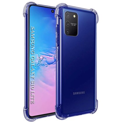 Techsuit nárazuvzdorný priehľadný silikón Samsung Galaxy S10 Lite dymovo čierny