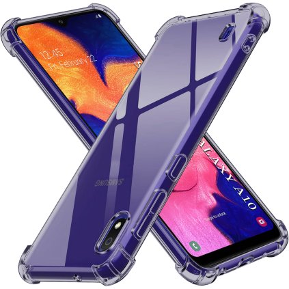 Techsuit Nárazuvzdorný priehľadný silikón Samsung Galaxy A10 dymovo čierny.