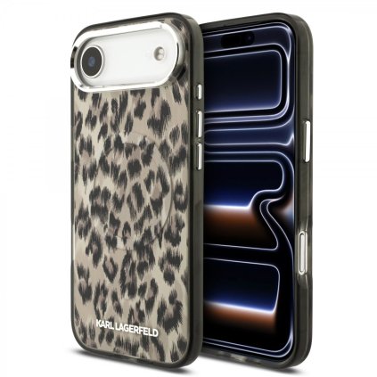 Zadný kryt Karl Lagerfeld IML Leopard MagSafe pre iPhone Air Brown