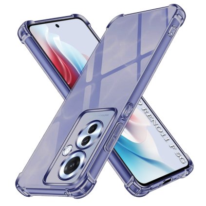 Techsuit Shockproof priehľadný silikón pre Oppo Reno11 F dymovo čierny