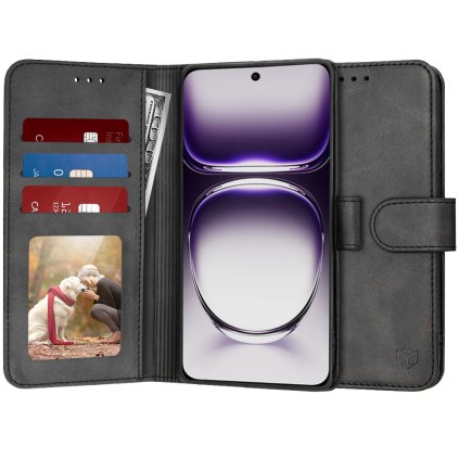 Techsuit Knižkové puzdro Oppo Reno12 Čierna