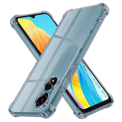 Techsuit Nárazuvzdorný transparentný silikón Oppo A38 A18 dymovo čierny