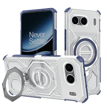 Puzdro Techsuit Carbon Shield PRO pre OnePlus Nord 4 modré priehľadné