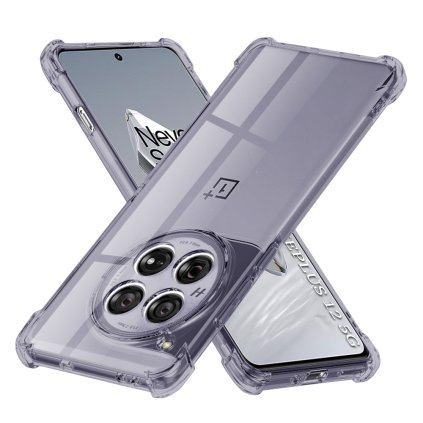 Techsuit nárazuvzdorný priehľadný silikón OnePlus 12 dymovo čierny
