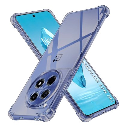 Techsuit Nárazuvzdorný priehľadný silikón OnePlus 12R dymovo čierny